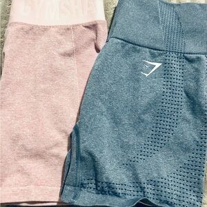 Gymshark Seamless Shorts Bundle (2) Pink & Blue